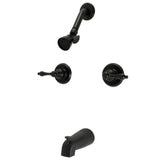 Victorian Two-Handle 4-Hole Wall Mount Tub and Shower Faucet