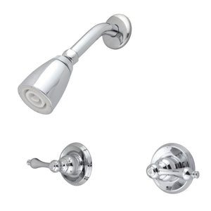 Two-Handle 3-Hole Wall Mount Shower Faucet