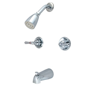 Magellan Two-Handle 4-Hole Wall Mount Tub and Shower Faucet