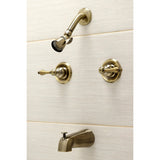 Victorian Two-Handle 4-Hole Wall Mount Tub and Shower Faucet