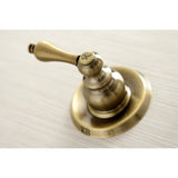 Victorian Two-Handle 4-Hole Wall Mount Tub and Shower Faucet