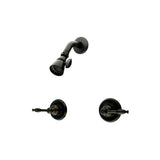 Two-Handle 3-Hole Wall Mount Shower Faucet