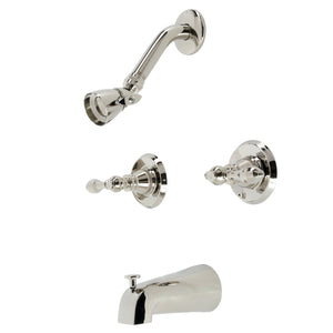 American Classic Two-Handle 4-Hole Wall Mount Tub and Shower Faucet