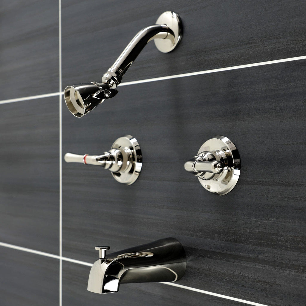 Magellan Two-Handle 4-Hole Wall Mount Tub and Shower Faucet