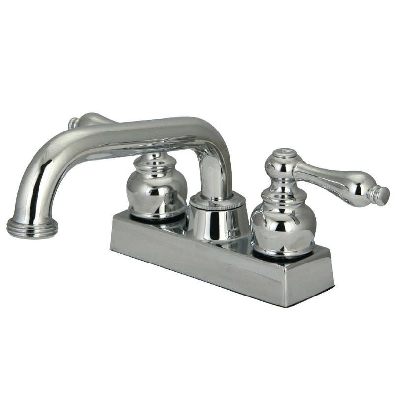 Double-Handle 2-Hole Deck Mount Laundry Faucet