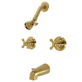 Victorian Two-Handle 4-Hole Wall Mount Tub and Shower Faucet