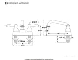 Double-Handle 2-Hole Deck Mount Laundry Faucet