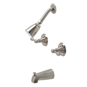 American Classic Two-Handle 4-Hole Wall Mount Tub and Shower Faucet