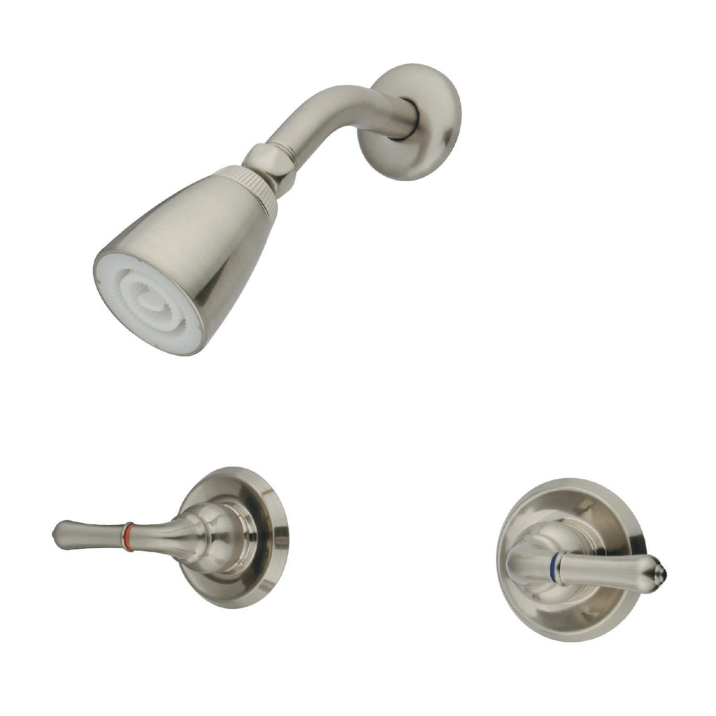 Two-Handle 3-Hole Wall Mount Shower Faucet