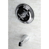 Single-Handle 2-Hole Wall Mount Tub and Shower Faucet Tub Only