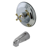Single-Handle 2-Hole Wall Mount Tub and Shower Faucet Tub Only