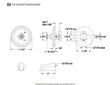 Single-Handle 2-Hole Wall Mount Tub and Shower Faucet Tub Only