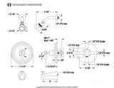 Milano Single-Handle 3-Hole Wall Mount Tub and Shower Faucet