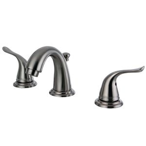 Yosemite Two-Handle 3-Hole Deck Mount Widespread Bathroom Faucet with Plastic Pop-Up