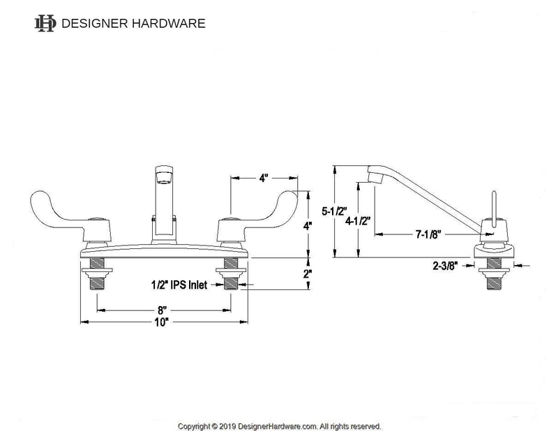 Magellan Two-Handle 2-Hole 8" Centerset Kitchen Faucet