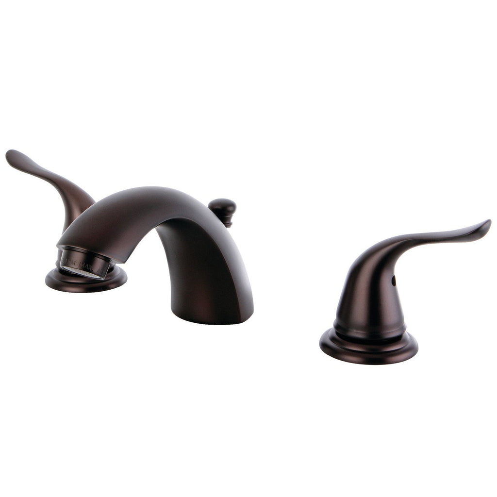 Yosemite Two-Handle 3-Hole Deck Mount Mini-Widespread Bathroom Faucet with Plastic Pop-Up
