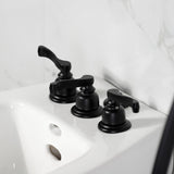 Royale Three-Handle Vertical Spray Bidet Faucet with Brass Pop-Up