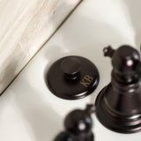 Victorian Three-Handle Vertical Spray Bidet Faucet with Brass Pop-Up