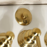 Knight Three-Handle Vertical Spray Bidet Faucet with Brass Pop-Up