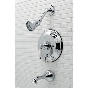 Restoration Single-Handle 3-Hole Wall Mount Tub and Shower Faucet