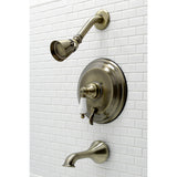 Restoration Single-Handle 3-Hole Wall Mount Tub and Shower Faucet