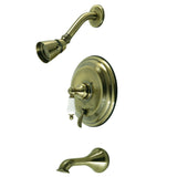 Restoration Single-Handle 3-Hole Wall Mount Tub and Shower Faucet