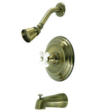 Restoration Single-Handle 3-Hole Wall Mount Tub and Shower Faucet