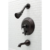 Restoration Single-Handle 3-Hole Wall Mount Tub and Shower Faucet