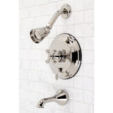 Restoration Single-Handle 3-Hole Wall Mount Tub and Shower Faucet