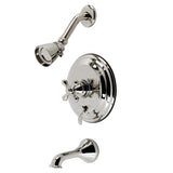 Restoration Single-Handle 3-Hole Wall Mount Tub and Shower Faucet