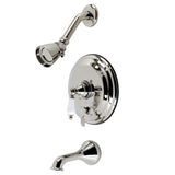 Restoration Single-Handle 3-Hole Wall Mount Tub and Shower Faucet