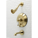 Restoration Single-Handle 3-Hole Wall Mount Tub and Shower Faucet