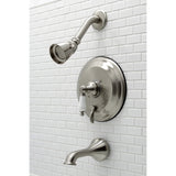 Restoration Single-Handle 3-Hole Wall Mount Tub and Shower Faucet