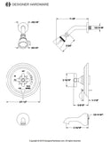 Single-Handle Pressure Balanced Tub and Shower Faucet, Trim Only
