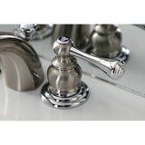 Vintage Two-Handle 3-Hole Deck Mount Mini-Widespread Bathroom Faucet with Plastic Pop-Up