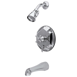 English Vintage Single-Handle 3-Hole Wall Mount Tub and Shower Faucet