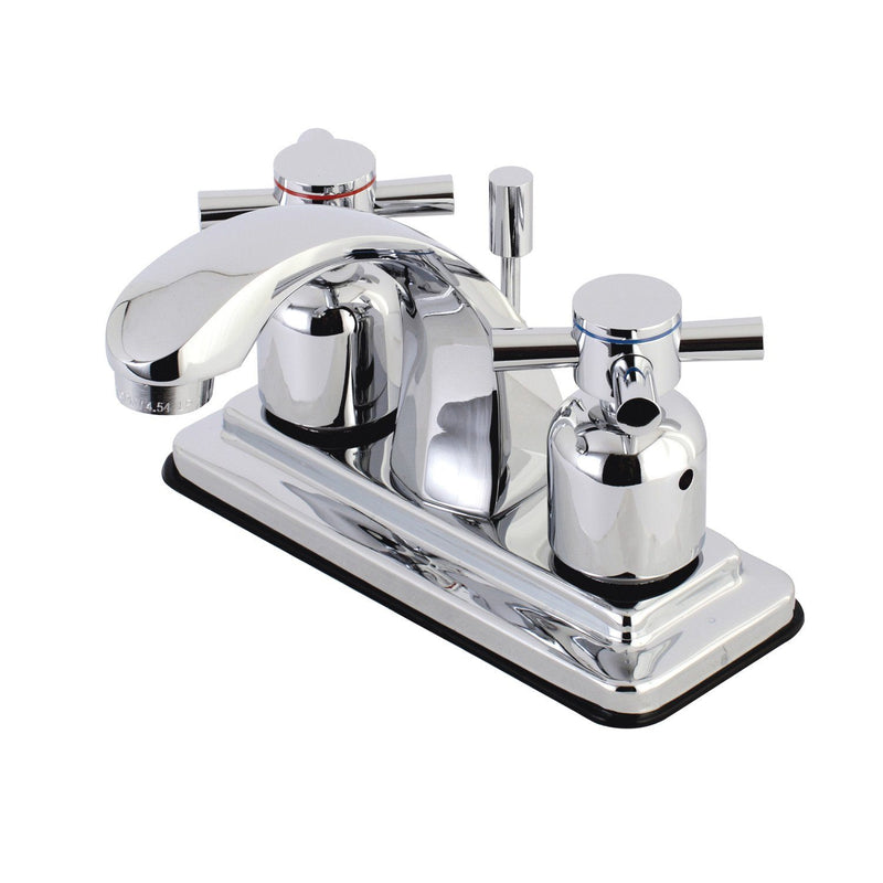 Concord Double-Handle 3-Hole Deck Mount 4-Inch Centerset Bathroom Faucet with Pop-Up Drain