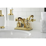 Concord Double-Handle 3-Hole Deck Mount 4-Inch Centerset Bathroom Faucet with Pop-Up Drain