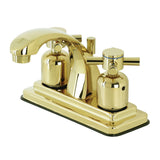 Concord Double-Handle 3-Hole Deck Mount 4-Inch Centerset Bathroom Faucet with Pop-Up Drain