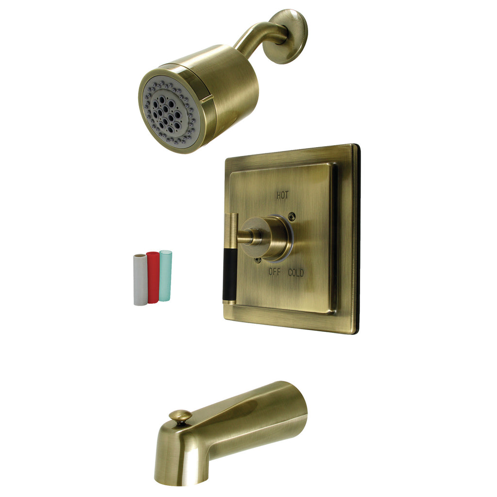 Kaiser Single-Handle 3-Hole Wall Mount Tub and Shower Faucet