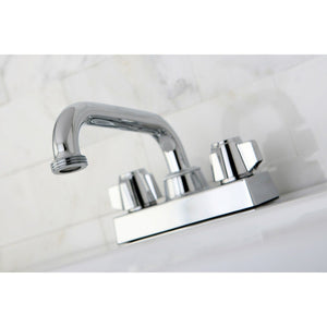 Traditional Double-Handle 2-Hole Deck Mount Laundry Faucet
