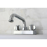 Traditional Double-Handle 2-Hole Deck Mount Laundry Faucet