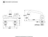 Traditional Double-Handle 2-Hole Deck Mount Laundry Faucet