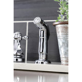 Metropolitan Two-Handle 4-Hole 8" Centerset Kitchen Faucet with Side Sprayer