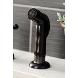 Metropolitan Two-Handle 4-Hole 8" Centerset Kitchen Faucet with Side Sprayer
