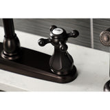 Metropolitan Two-Handle 4-Hole 8" Centerset Kitchen Faucet with Side Sprayer