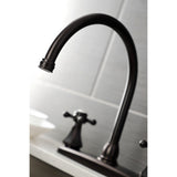Metropolitan Two-Handle 4-Hole 8" Centerset Kitchen Faucet with Side Sprayer