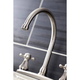 Metropolitan Two-Handle 4-Hole 8" Centerset Kitchen Faucet with Side Sprayer
