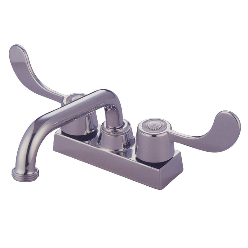 Double-Handle 2-Hole Deck Mount Laundry Faucet