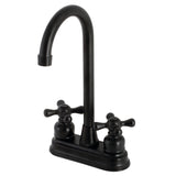 Two-Handle 2-Hole Deck Mount Bar Faucet